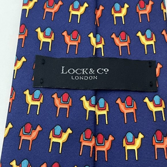 Lock & Co London Men’s Llama Multicolor Silk Tie - Picture 6 of 10